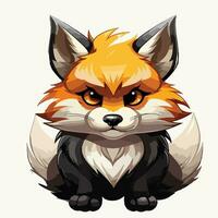 vermelho panda mascote logotipo Projeto para criptografia companhia vetor