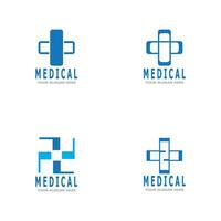 médico Cruz saúde logotipo vetor modelo