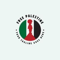 livre Palestina logotipo vetor