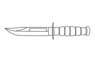 mão desenhado crianças desenhando desenho animado vetor ilustração tático faca isolado dentro rabisco estilo