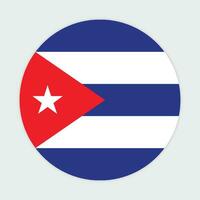 Cuba bandeira vetor ícone Projeto. Cuba círculo bandeira. volta do Cuba bandeira.