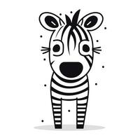 zebra desenho animado Projeto. animal jardim zoológico vida natureza personagem infância e adorável tema vetor ilustração