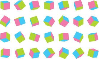 crianças multi colori cubos conjunto isolado em branco fundo. vetor ilustração