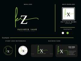 monograma kz assinatura logotipo, minimalista kz luxo vestuário logotipo vetor