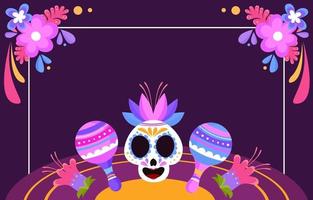 fundo do dia de los muertos vetor