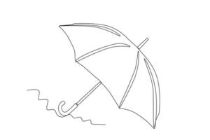 a guarda-chuva para proteção a partir de quente clima vetor