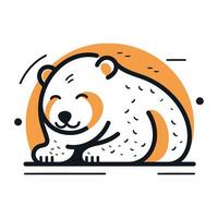 polar Urso ícone. vetor ilustração do uma fofa polar urso.