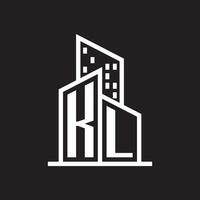 kl real Estado logotipo com construção estilo , real Estado logotipo estoque vetor