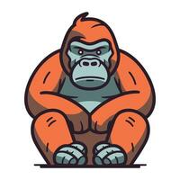 gorila ícone. desenho animado ilustração do gorila vetor ícone para rede
