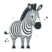 zebra. vetor ilustração. isolado em uma branco fundo.