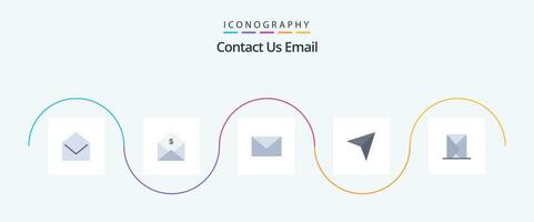 o email plano 5 ícone pacote Incluindo correspondência. e-mail. e-mail. correspondência. PIN vetor