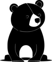 Urso - minimalista e plano logotipo - vetor ilustração