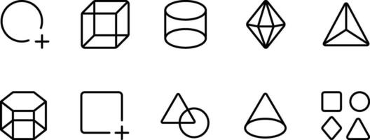 geométrico ícone, formas vetor isolado para gráfico Projeto. ótico ilusão. vetor ilustração isolado em branco. sagrado geometria.