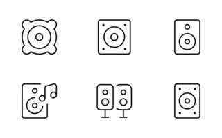 som caixas de som, subwoofer, acústico audio para show ou casa cinema estéreo sistema. editável AVC. e adequado para rede página, Móvel aplicativo, interface do usuário, ux Projeto. vetor