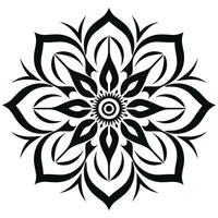 Preto e branco abstrato circular padronizar mandala, mandala linha desenhando projeto, colorida ornamental luxo mandala padronizar vetor