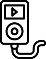 ilustração de design de ícone de vetor de player de música