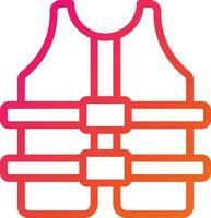 ilustração de design de ícone de vetor de colete salva-vidas