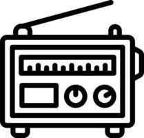 ilustração de design de ícone de vetor de rádio