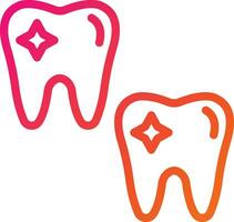 ilustração de design de ícone de vetor de dentes