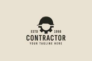 vintage estilo contratante logotipo vetor ícone ilustração