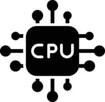 ilustração de design de ícone de vetor de CPU