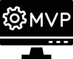 ilustração de design de ícone de vetor mvp