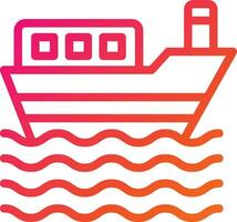 ilustração de design de ícone de vetor de barco