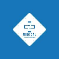 médico Cruz saúde logotipo vetor modelo