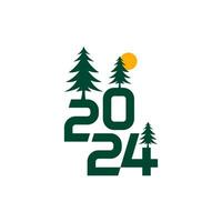 2024 pinho árvore logotipo Projeto vetor. criativo pinho árvore logotipo conceitos modelo vetor