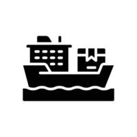 carga navio glifo ícone. vetor ícone para seu local na rede Internet, móvel, apresentação, e logotipo Projeto.