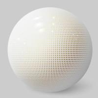 esfera 3d realista. bolha branca. bola texturizada. vetor