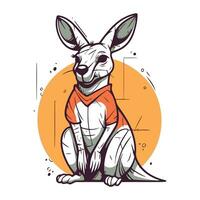 canguru. vetor ilustração do uma canguru dentro uma casaco.