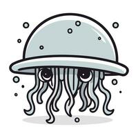 medusa mar animal isolado ícone Projeto. vetor ilustração gráfico