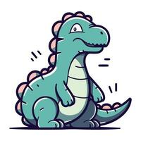 desenho animado crocodilo. vetor ilustração do uma fofa desenho animado dinossauro.