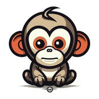 macaco desenho animado mascote personagem vetor ícone ilustração gráfico Projeto