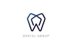 dente dental luxo logotipo vetor