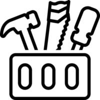 ícone de linha para caixa de ferramentas vetor