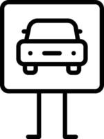 ícone de linha para sinal de estacionamento vetor