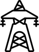 ícone de linha para torre de transmissão vetor