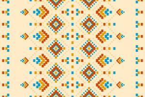 lindo tapete ikat arte. sem costura padrão geométrico étnico em tribal. tecido estilo indiano. vetor