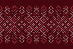 vermelho tradicional étnico padronizar paisley flor ikat fundo abstrato asteca africano indonésio indiano desatado padronizar para tecido impressão pano vestir tapete cortinas e sarongue vetor