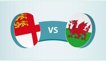 sarar versus País de Gales, equipe Esportes concorrência conceito. vetor