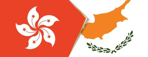 hong kong e Chipre bandeiras, dois vetor bandeiras.