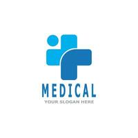 médico Cruz saúde logotipo vetor modelo