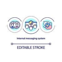 ícone de conceito de sistema de mensagens internas vetor