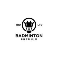 design de ícone de vetor de peteca de badminton premium