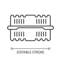 recipiente de plástico descartável ícone linear perfeito de pixel vetor