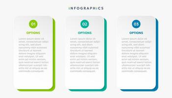 3 opções infográficos Projeto modelo vetor