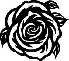 rosa - Preto e branco isolado ícone - vetor ilustração