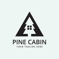 pinho cabine logotipo ícone Projeto vetor ilustração